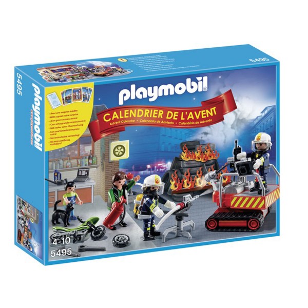 Playmobil 5495 : Calendrier de l'avent : Brigade de pompiers - Playmobil-5495