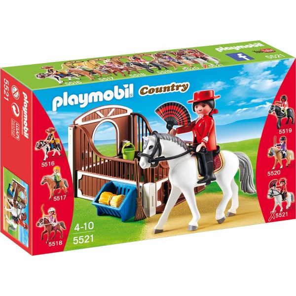 Playmobil 5521 : Cheval Andalou et écuyère - Playmobil-5521