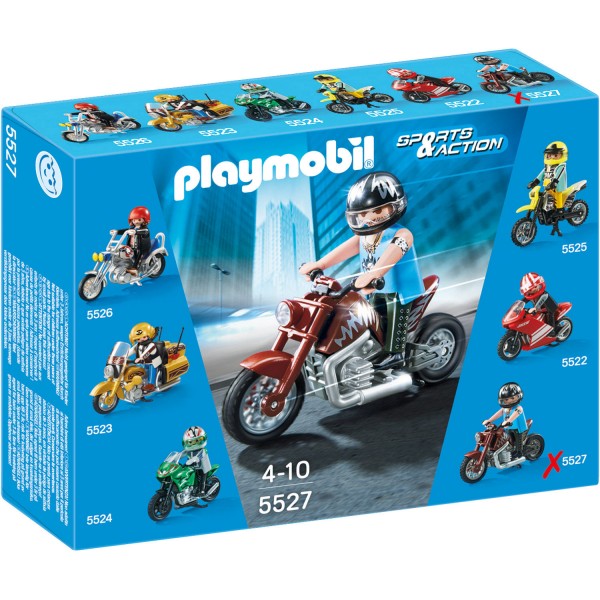 Playmobil 5527 : Moto Custom marron - Playmobil-5527