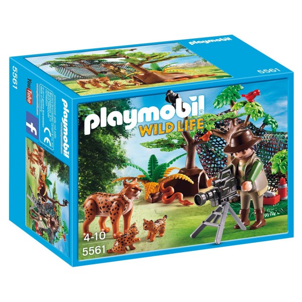 Playmobil 5561 : Wild Life : Explorateur et famille de lynx - Playmobil-5561