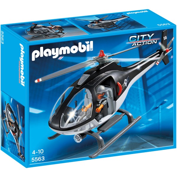 Playmobil 5563 : Hélicoptère avec policier des forces spéciales - Playmobil-5563