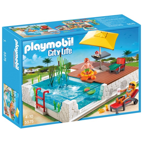 Playmobil 5575 : Piscine avec terrasse - Playmobil-5575