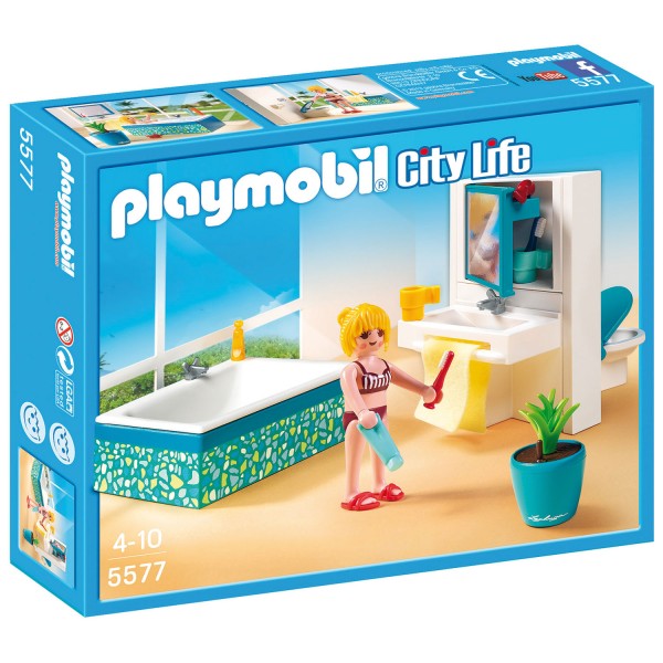 Playmobil 5577 : Salle de bains avec baignoire - Playmobil-5577