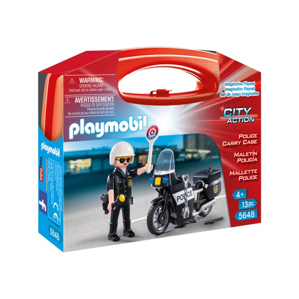 Playmobil 5648 City Action : Valisette Motard de police - Playmobil-5648