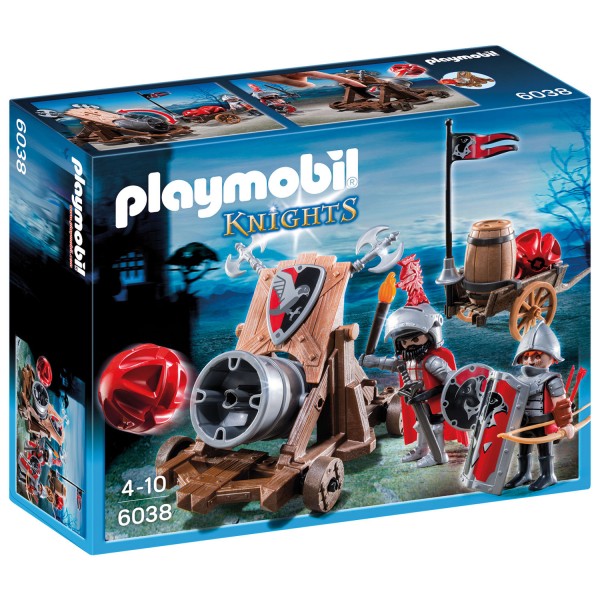 Playmobil 6038 : Chevaliers de l'Aigle avec canon géant - Playmobil-6038