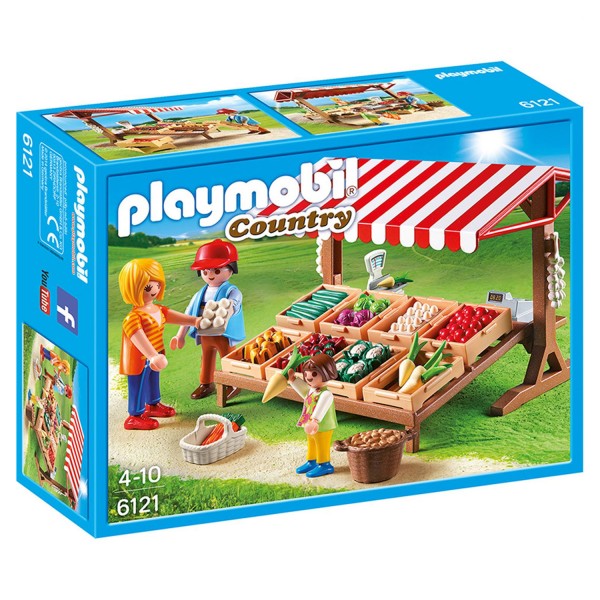 Playmobil 6121 : Country : Marchand avec étal de légumes - Playmobil-6121