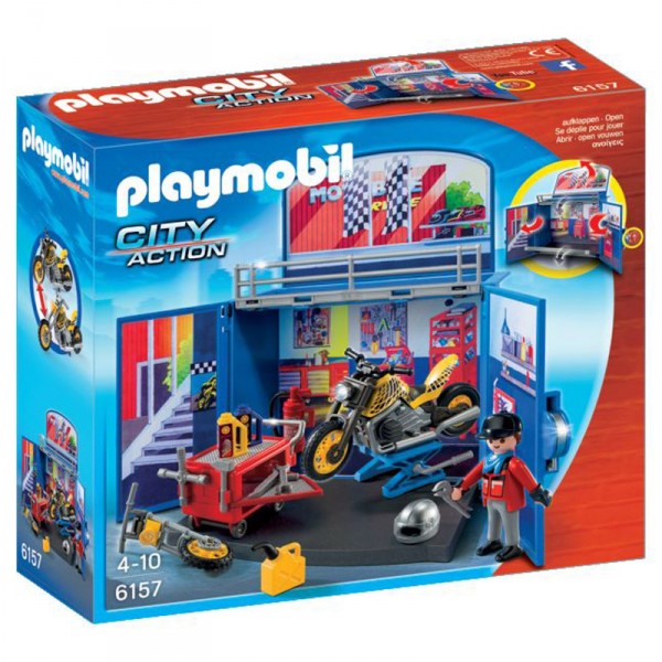 Playmobil 6157 : City Action : Coffre Atelier de moto - Playmobil-6157