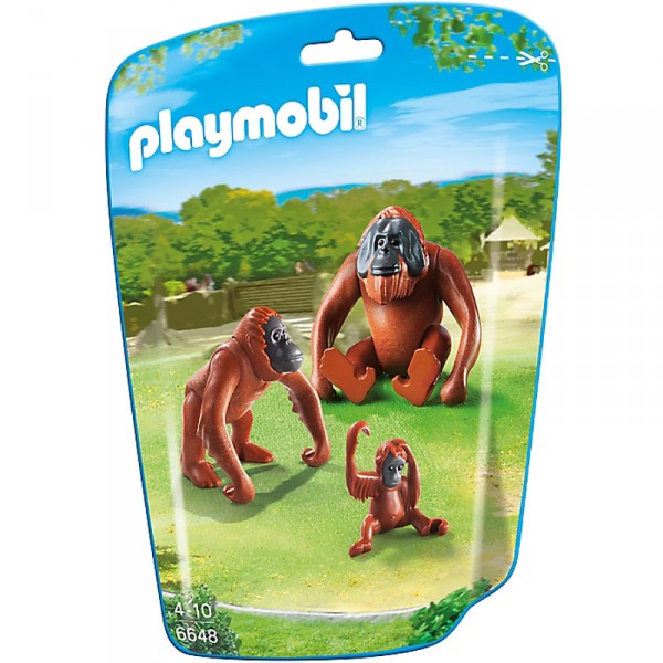 Playmobil 6648 - City Life : Deux orangs-outangs avec bébé - Playmobil-6648