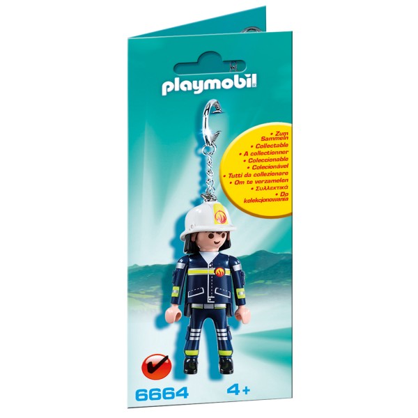 Playmobil 6664 : Porte-clés Pompier - Playmobil-6664