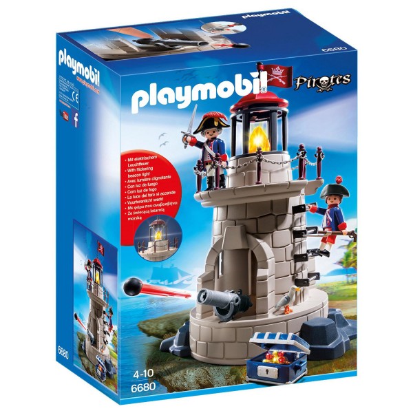 Playmobil 6680 : Pirates : Phare lumineux avec soldats - Playmobil-6680