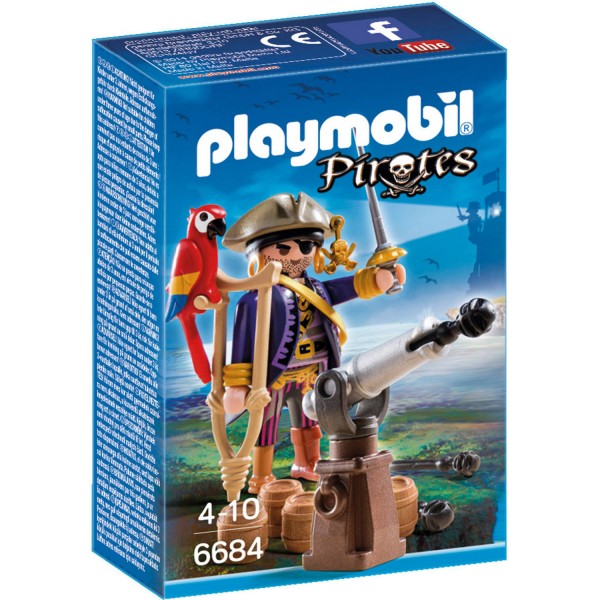 Playmobil 6684 : Pirates : Capitaine pirate avec canon - Playmobil-6684