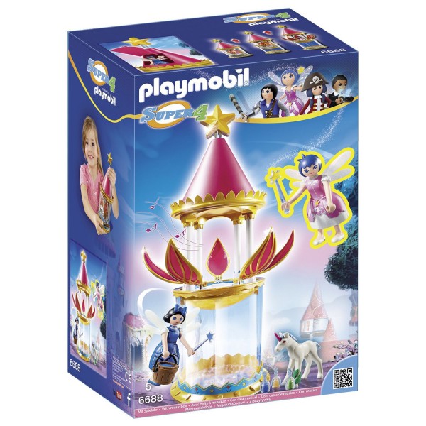 Playmobil 6688 : Super 4 : Tourelle musicale avec Etincelle - Playmobil-6688