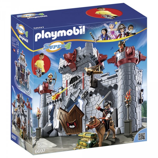 Playmobil 6697 :  Super 4 : Citadelle transportable du Baron Noir - Playmobil-6697