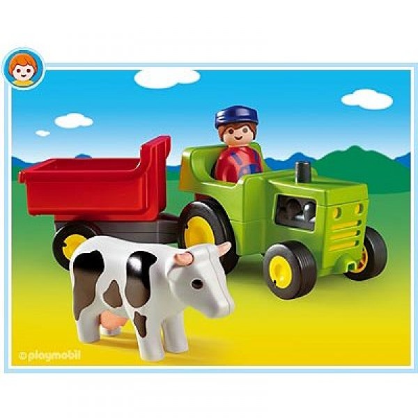 Playmobil 6715 : Fermier/ Tracteur - Playmobil-6715