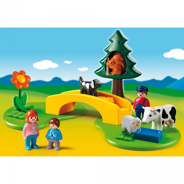 Playmobil 6788 : Famille avec animaux de la prairie - Playmobil-6788