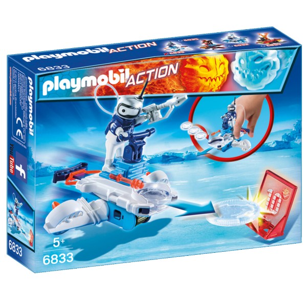 Playmobil 6833 : Les robots et les androïdes : Androïde de glace avec lance-disques - Playmobil-6833