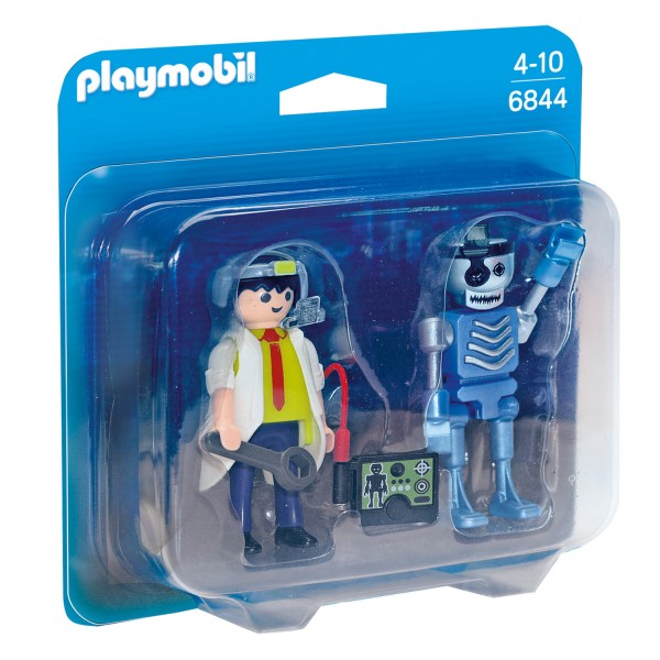 Playmobil 6844 City Action : Inventeur et robot - Playmobil-6844