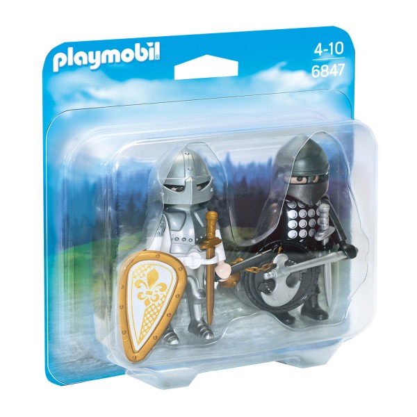 Playmobil 6847 Knights : Chevalier Noir et Chevalier d'Argent - Playmobil-6847