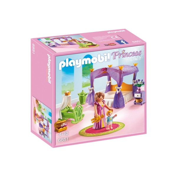 Playmobil 6851 Princess : Chambre de la reine avec lit à baldaquin - Playmobil-6851