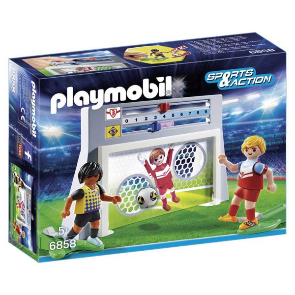 Playmobil 6858 : Sports & Action : Cage de tir au but avec footballeurs - Playmobil-6858