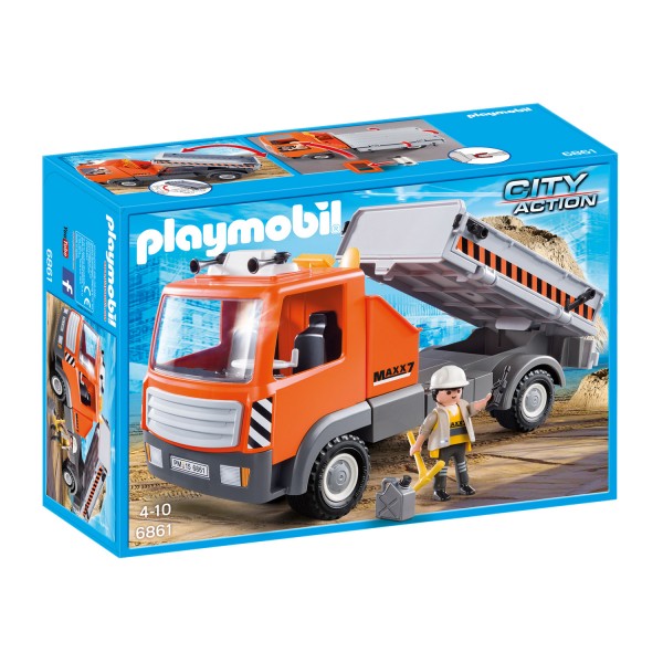Playmobil 6861 City Action : Camion de chantier - Playmobil-6861