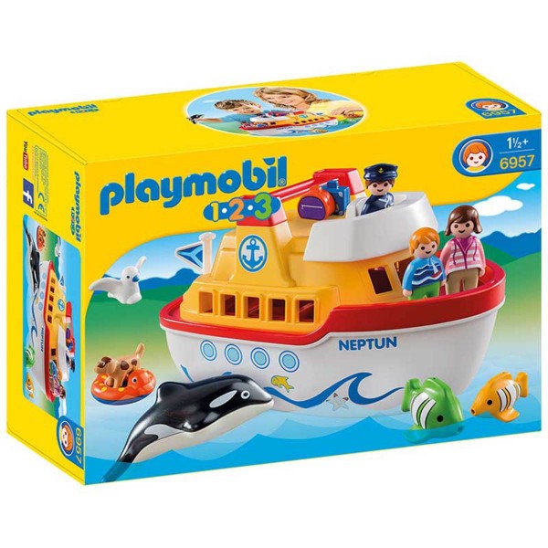 Playmobil 6957 : 1.2.3 : Navire transportable - Playmobil-6957