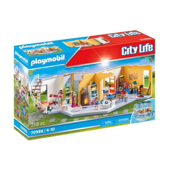 Playmobil 70986 City Life : Étage supplémentaire aménagé pour maison moderne - Playmobil-70986