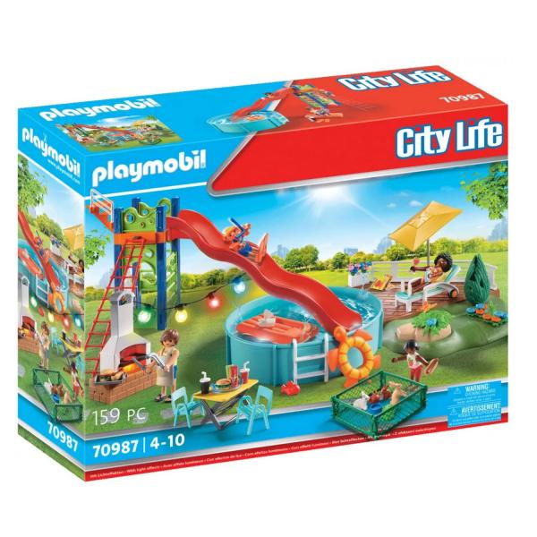 Playmobil 70987 City Life : Espace détente avec piscine - Playmobil-70987