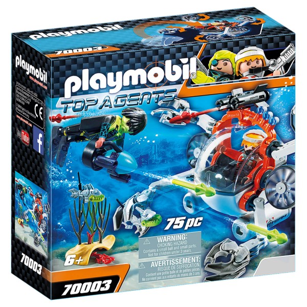 Playmobil 70003 Top Agents : Robot sous-marin Spy Team - Playmobil-70003