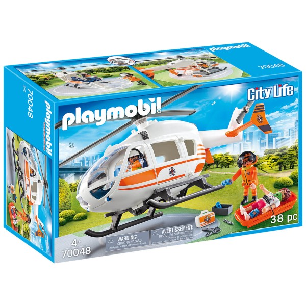 Playmobil 70048 City Life : Hélicoptère de secours - Playmobil-70048