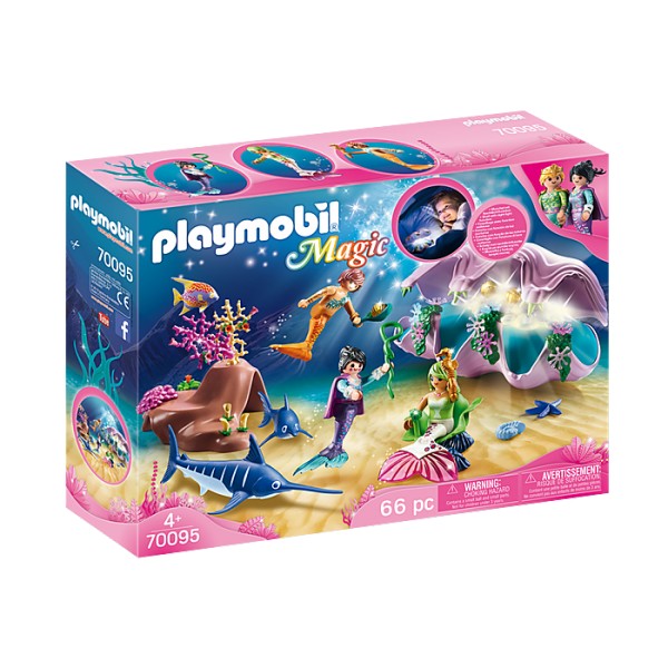 Playmobil 70095 Magic : Coquillage lumineux avec sirènes - Playmobil-70095