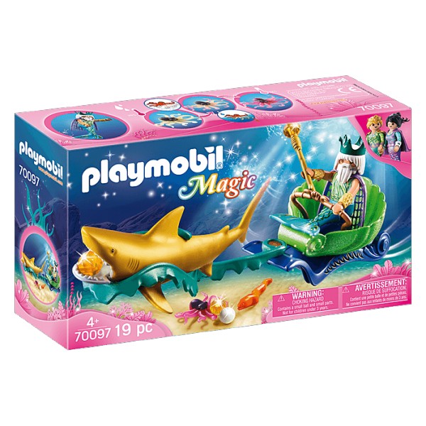 Playmobil 70097 Magic : Roi des mers avec calèche royale - Playmobil-70097