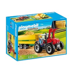 Playmobil 70131 Country : Grand tracteur avec remorque