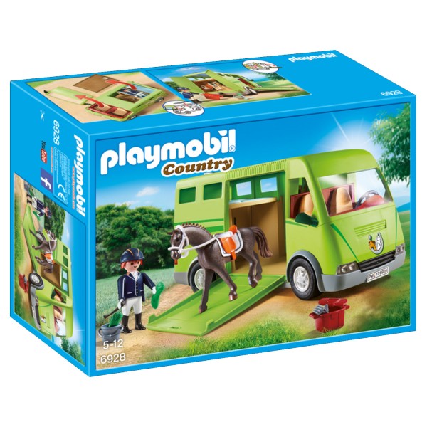 Playmobil 6928 Country : Cavalier avec van et cheval - Playmobil-6928