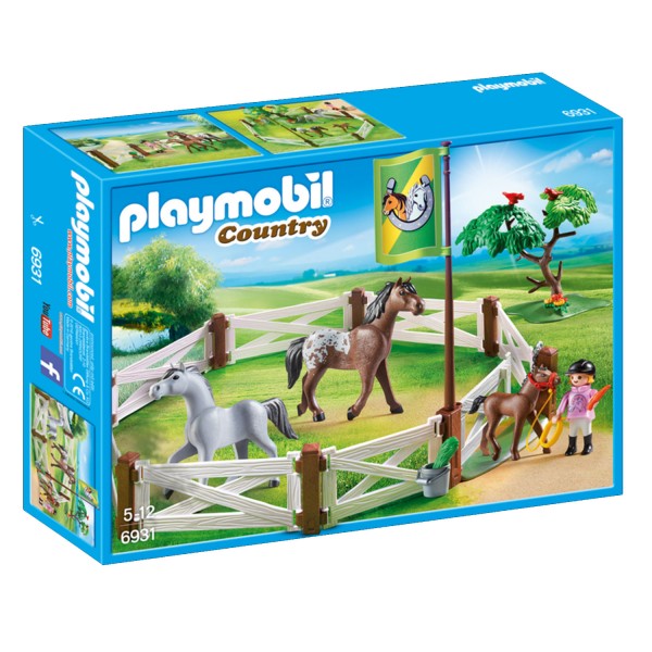 Playmobil 6931 Country : Enclos avec chevaux - Playmobil-6931