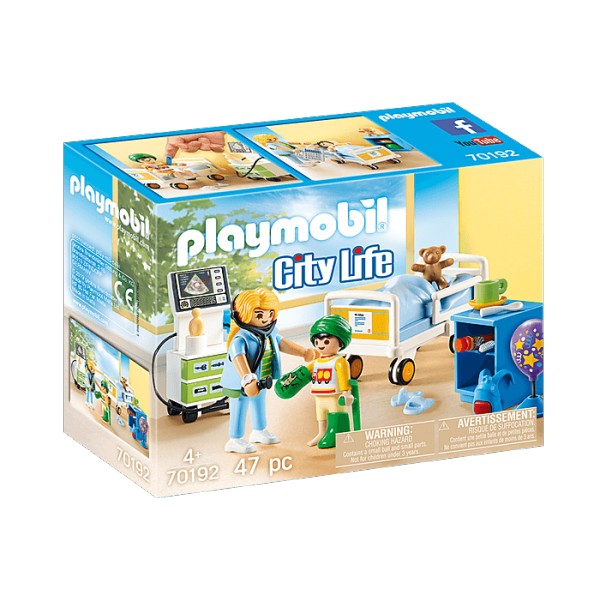 Playmobil 70192 City Life : Chambre d'hôpital pour enfant - Playmobil-70192
