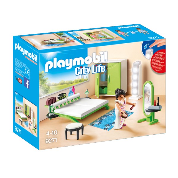 Playmobil 9271 City Life : Chambre avec espace maquillage - Playmobil-9271