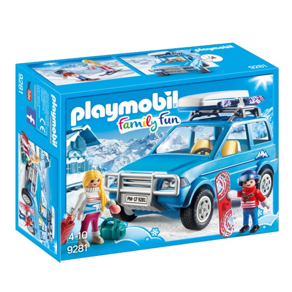 Playmobil 9281 Family Fun : 4x4 avec coffre de toit - Playmobil-9281