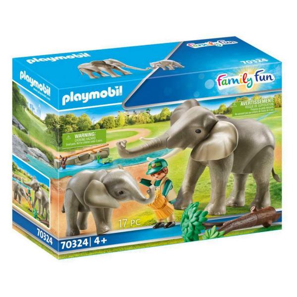 Playmobil 70324 Family Fun : Elephant et soigneur - Playmobil-70324