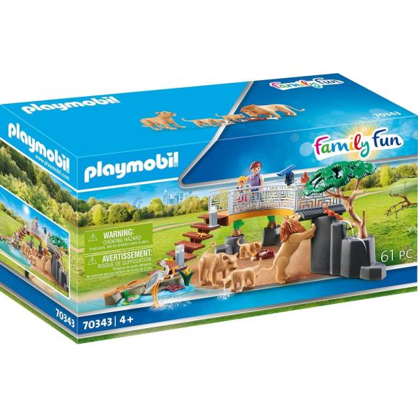 Playmobil 70343 Family Fun : Famille de lions avec végétation - Playmobil-70343