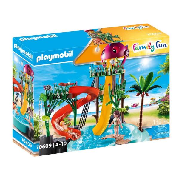 Playmobil 70609 Family Fun : Parc aquatique avec toboggans - Playmobil-70609