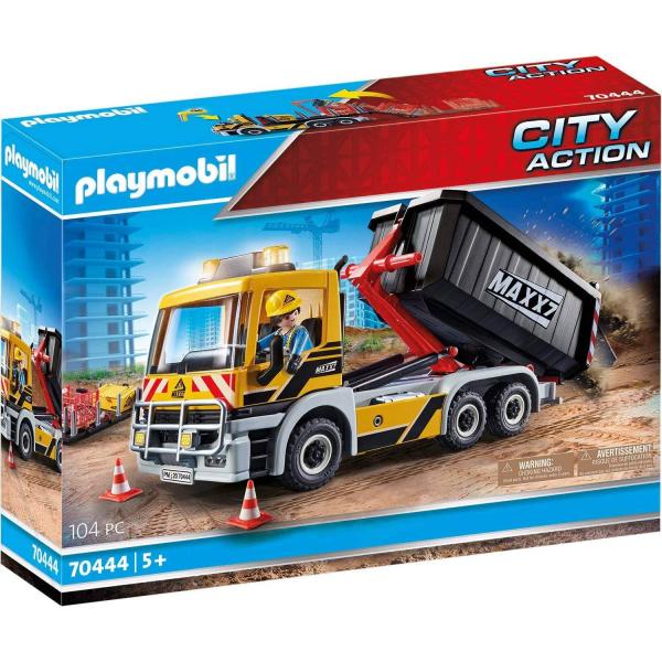 Playmobil 70444 : City Action - Camion avec benne et plateforme interchangeables - Playmobil-70444