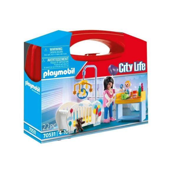 Playmobil 70531 City Life : Valisette chambre de bébé - Playmobil-70531