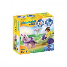 Playmobil 70401 1.2.3 : Calèche avec licorne et fée