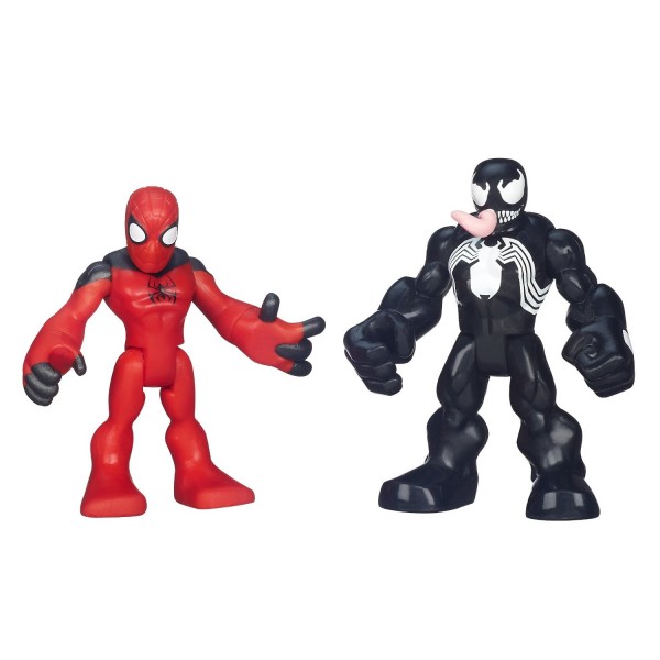 Figurines Spiderman : Marvel Super Hero Adventures : Scarlet Spider-Man et Venom - Hasbro-A7109-A5115
