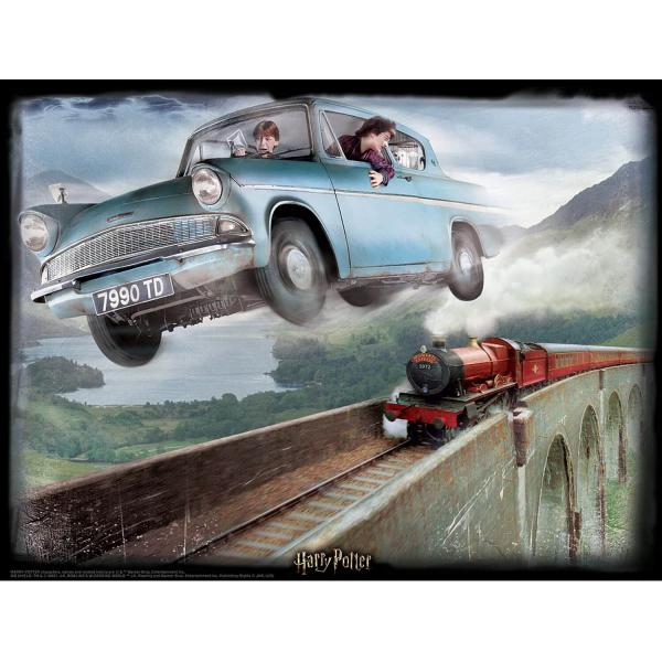 Puzzle 300 pièces : Super 5D puzzle Harry Potter : Voiture volante Ford Anglia - Wizarding-58040