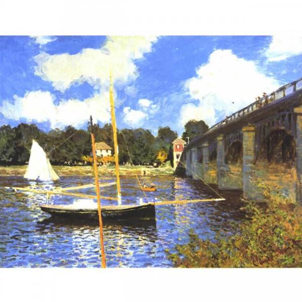 Puzzle d'art en bois 1000 pièces Michèle Wilson : Monet : Le Pont d'Argenteuil - PMW-A246-1000