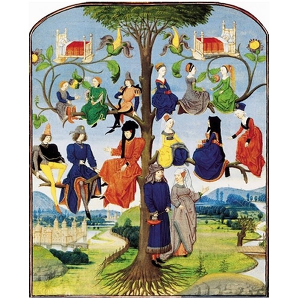 Puzzle d'art en bois 250 pièces Michèle Wilson - Arbre généalogique médiéval - PMW-A203-250