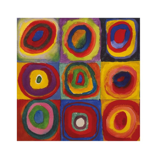 Puzzle d'art en bois 30 pièces Michèle Wilson - Kandinsky : Carrés avec cercles - PMW-Z34