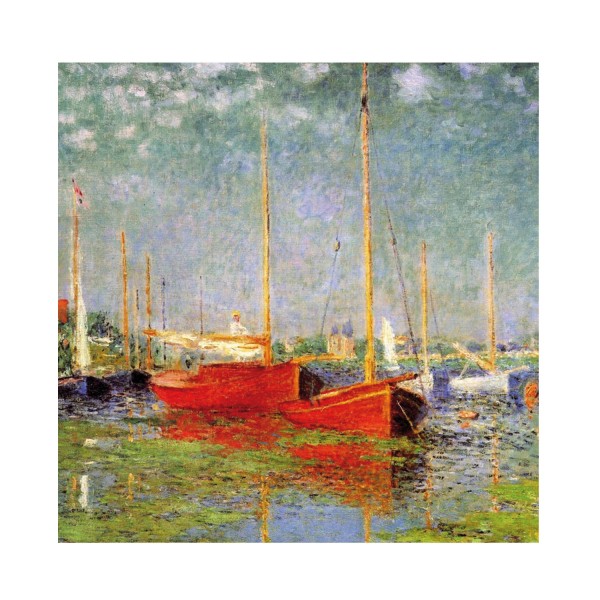 Puzzle d'art en bois 30 pièces Michèle Wilson - Monet : Bateaux rouges - PMW-Z47